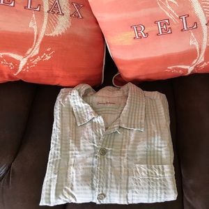 Tommy Bahama, Plaid, Short Sleeve, XLX